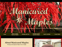 Tablet Screenshot of manicuredmaples.com